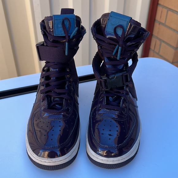 Nike Air SF AF 1 Purple Shoes AU 7, ER 38, cm 24 | As-is Missing 2 Belts Accesor - Picture 4 of 16